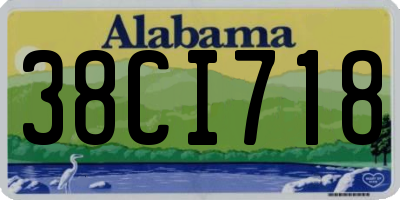 AL license plate 38CI718