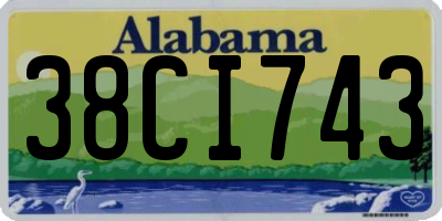 AL license plate 38CI743