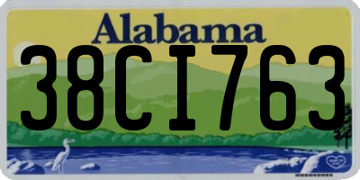 AL license plate 38CI763