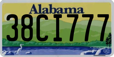 AL license plate 38CI777
