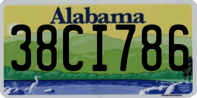 AL license plate 38CI786