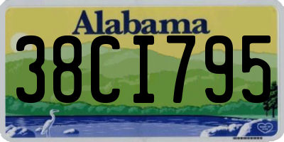 AL license plate 38CI795