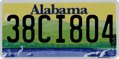 AL license plate 38CI804
