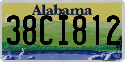 AL license plate 38CI812