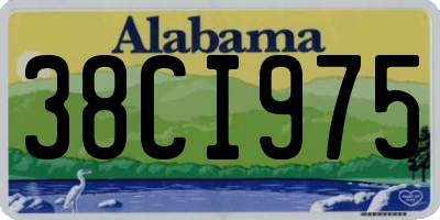 AL license plate 38CI975