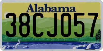 AL license plate 38CJ057