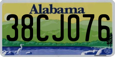 AL license plate 38CJ076