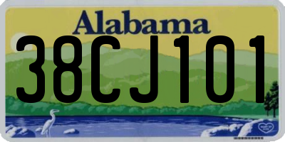 AL license plate 38CJ101
