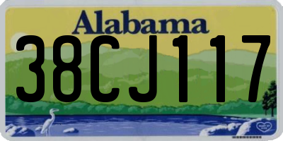 AL license plate 38CJ117