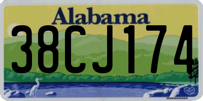 AL license plate 38CJ174