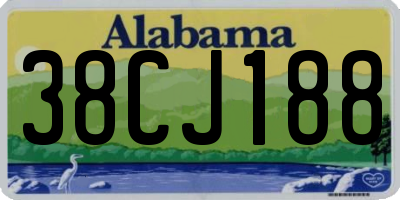 AL license plate 38CJ188