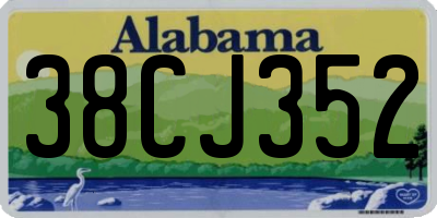 AL license plate 38CJ352