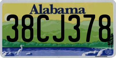 AL license plate 38CJ378