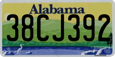 AL license plate 38CJ392