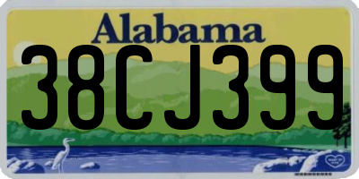 AL license plate 38CJ399