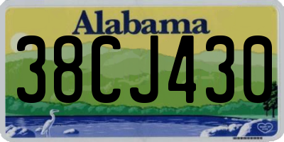 AL license plate 38CJ430