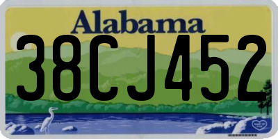 AL license plate 38CJ452