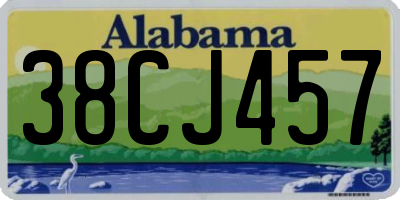 AL license plate 38CJ457