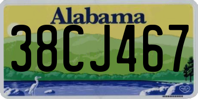 AL license plate 38CJ467