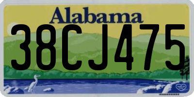 AL license plate 38CJ475