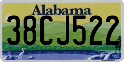 AL license plate 38CJ522