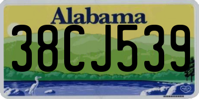 AL license plate 38CJ539