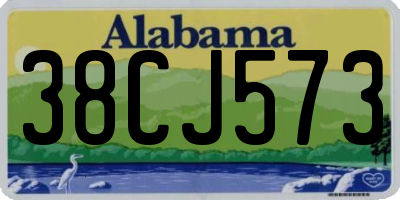 AL license plate 38CJ573