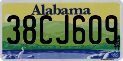 AL license plate 38CJ609