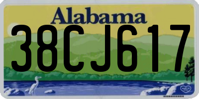 AL license plate 38CJ617