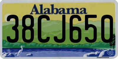 AL license plate 38CJ650