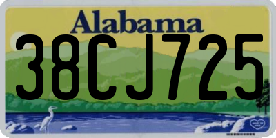 AL license plate 38CJ725