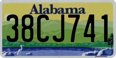 AL license plate 38CJ741