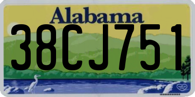 AL license plate 38CJ751