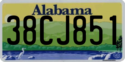 AL license plate 38CJ851