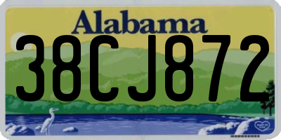 AL license plate 38CJ872