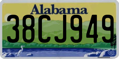 AL license plate 38CJ949