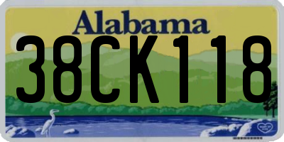 AL license plate 38CK118