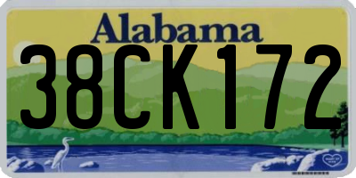 AL license plate 38CK172