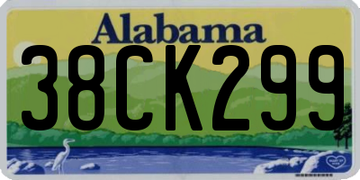 AL license plate 38CK299