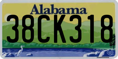 AL license plate 38CK318