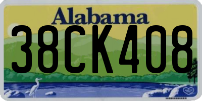 AL license plate 38CK408