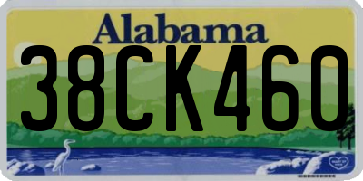 AL license plate 38CK460
