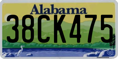 AL license plate 38CK475