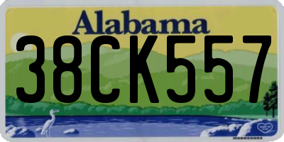 AL license plate 38CK557