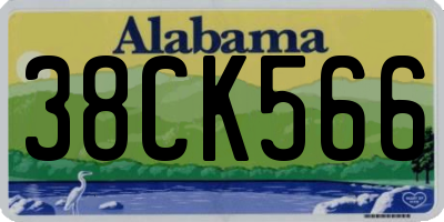 AL license plate 38CK566