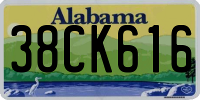 AL license plate 38CK616