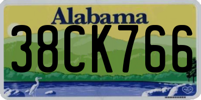 AL license plate 38CK766