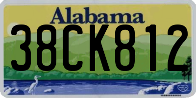 AL license plate 38CK812