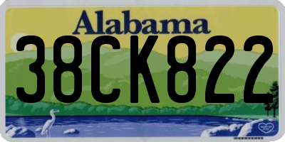 AL license plate 38CK822