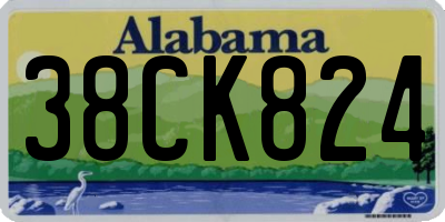AL license plate 38CK824